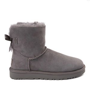 Womens UGG® Mini Bailey Bow II Boot - Gray
